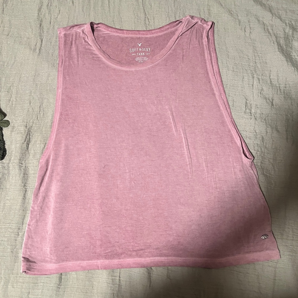 American Eagle Outfitters Soft and Sexy Pink Tank Top